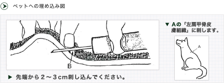 ペットへの埋め込み図